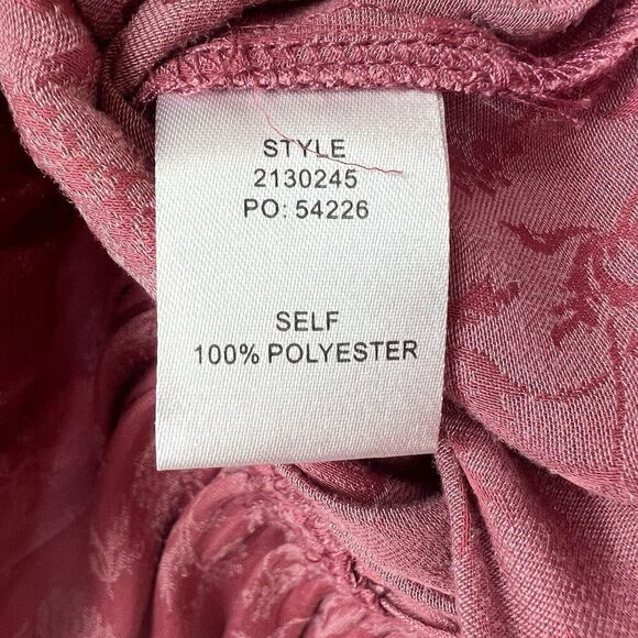 Current Air Pink Shirred Ruffle Elastic Waist Blouse Size M Pleated - Picture 16 of 16